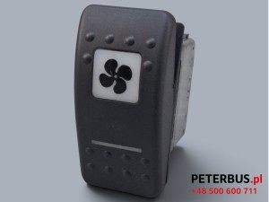 Klawisz, przycisk, włącznik nadmuchu, symbol wiatraczka, BOVA Futura EURO 3, Carlingswitch V4B2, nr 242223, 7 PINów
