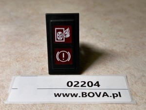 Kontrolka świetlna pulpitu autobusu, pożar komory silnika
