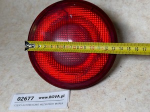 Lampa autobusowa średnica 135 mm, czerwona, SCANIA IRIZAR