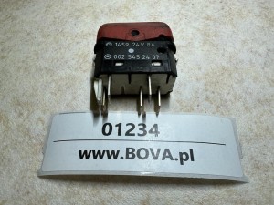 Klawisz, włącznik, przycisk pulpitu autobusu, Mercedes nr 1459.24V, 002 545 24 07, otwieranie drzwi przednich 