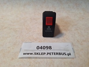 Przycisk BOVA Futura, FLD EURO 3, z symbolem spirali i czerwonym guzikiem, włącznik podgrzewanie 