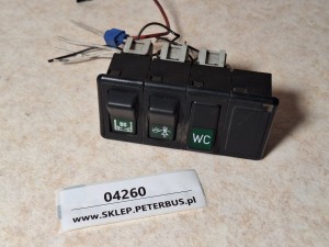 Klawisze, przyciski SCANIA IRIZAR, nawiewy, serwis, WC, zestaw klawiszy pulpitu