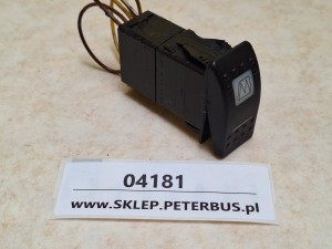 Klawisz, włącznik, przycisk ogrzewania szyby bocznej kierowcy autobusu BOVA Futura FHD, FLD, EURO 3; US PAT 5105059