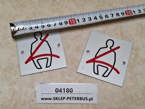 Aluminiowa tabliczka zapnij pasy, mocowana na 2 śruby, wymiary 70 mm x 70 mm 