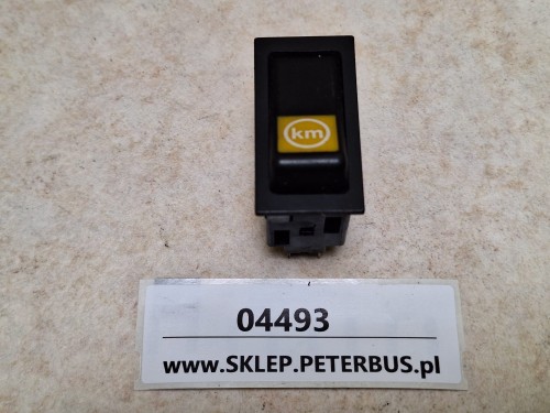04493, Klawisz, włącznik, przycisk pulpitu autobusu z symbolem km, nr 7531 (4).jpeg