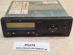 Tachograf cyfrowy RENAULT, VDO 1381.2052300007 A, nr 7421089707,  24 V 
