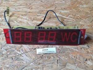 Zegar, wyświetlacz czasu, symbol WC, SOLARIS Vacanza