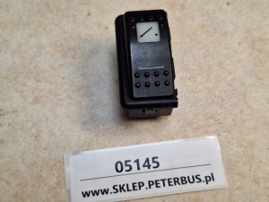 Klawisz, przycisk, włącznik zasilania na pulpicie autobusu BOVA FHD, FLD EURO 3 