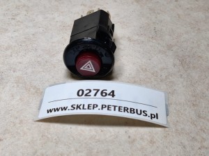 Włącznik, przycisk świateł awaryjnych autobusu SETRA, nr 2372-04, SAE QC77, HELLA TS13