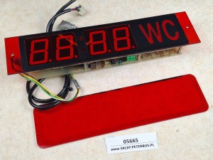 Zegar, wyświetlacz czasu, symbol WC, SOLARIS Vacanza