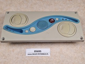 Panel nad fotelami ISUZU Turqouise, wymiary 30 cm x 13 cm, nawiewy dyszowe, głośnik, oświetlenie, przyciski