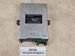 Sterownik tempomatu BOVA Futura, VDO tempostat 83.601, typ KBA-ABE 95.004, 24V, nr 414.412/002/001