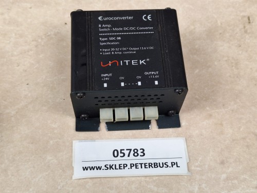05783, Przetwornica napięcia Euroconverter Typ SDC 08, UNITEK, 20-32 V DC na 13.6 V DC (3).jpg