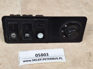 Panel sterowania lusterkami zewnętrznymi autobusu RENAULT  nr 5010271228, klawisze, włączniki nawiewu na szybę