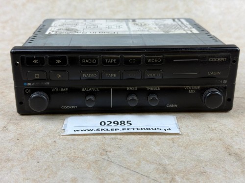 02985, Wzmacniacz autobusowy  BLAUPUNKT BCA 08 TA, nr 7 607 803 010, panel sterownia RADIO, kaseta, AUX, video, SCANIA IRIZAR  (1).jpeg