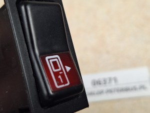 Klawisz, włącznik, przycisk otwierania drzwi, BOVA Futura, EURO 2, z symbolem przednich drzwi, nr 511.059, 6 PINów
