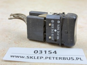 Przycisk, klawisz, włącznik ogrzewania szyby bocznej kierowcy, nr 003 545 03 07, nr 1459.24V 