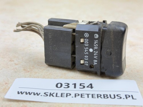 03154, Przycisk, klawisz, włącznik ogrzewania szyby bocznej kierowcy, nr 003 545 03 07, nr 1459.24V  (2).jpeg