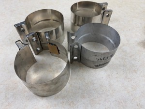 Obejma, opaska szeroka, zaciskowa, na dwie śruby, fi 110 mm po zacisku, VAN HOOL