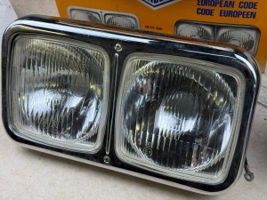 Lampa zespolona, podwójna, srebrna ramka, RINDER ESPANA 1081 00.7209, nr 9629 1750