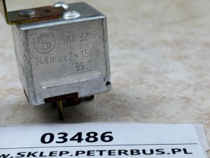 Przekaźnik SAR 9216, 24V max 2 x 150W, Van Hool