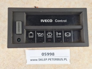 Wyświetlacz BORLETTI IVECO Control,  z przyciskiem RESET, kontrolki ostrzegawcze