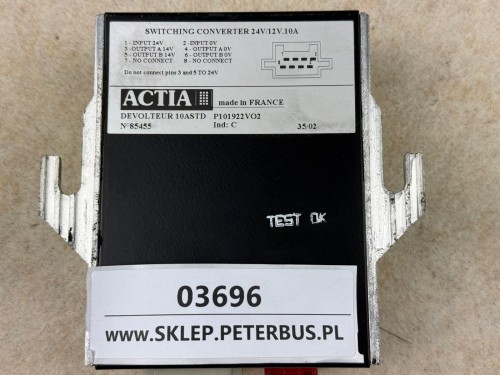 03696, Przetwornica, reduktor napięcia 24V12V.10A, ACTIA DELOLTEUR 10ASTD, nr P101922VO2, nr 85455 (4).jpeg
