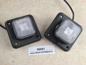 Lampa 10 cm x 10 cm, kolor biały, zestaw 2 sztuki, 12/24 V