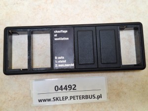 Ramka mocująca, osłona przycisków, klawiszy pulpitu autobusu BOVA Futura 