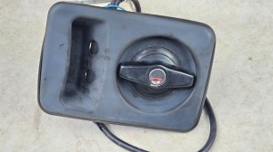 Klamka, kaseta drzwi, dwa guziki, cięgno, elektrycznie otwierana, NEOPLAN