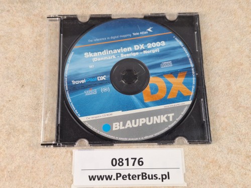 08176, BLAUPUNKT CD TravelPilot DX, oryginalna płyta mapa Skandynawia 2003 rok Dania, Norwegia, Szwecja - kolekcjonerska -  car navigation CD-ROM.jpg