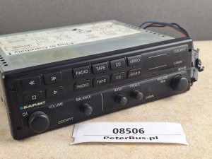 Wzmacniacz autobusowy  BLAUPUNKT BCA 05, nr 7 607 005 200 5, panel sterownia RADIO, kaseta, CD, video   - 100% sprawny - 