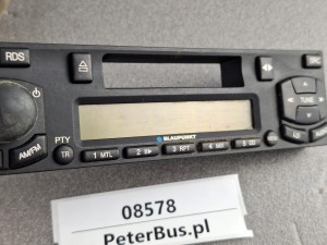 Radio samochodowe, panel przedni BLAUPUNKT 8636594860, DAEWO R7, R8, niesprawny