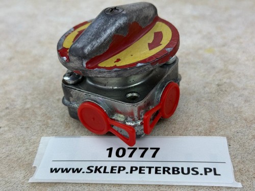 10777, Zawór awaryjnego, ręcznego otwierania drzwi autobusu, czerwone pokrętło  REVAR - 100% sprawny - GWARANCJA   (1).jpeg