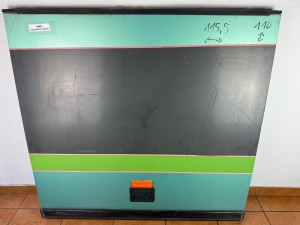 Klapa boczna kufra bagażowego SETRA S315 HD, nr KAESSBOHRER UP-GMSP fibron 2437.0.00, wysokość 110 cm x 115,5 cm szerokości, z listwą 