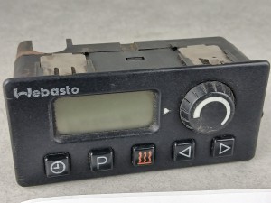 Panel sterowania ogrzewaniem postojowym WEBASTO 8EU 007 628-01, Eberspracher nr 22 1000 30 39 00, 12V/24V, z pokrętłem