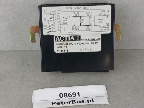 08691, Sterownik ACTIA nr 5010271448, RENAULT ILIADE EURO 2, CPL STATIQUE ICDL 5W RVI, P102812 D, 1996 rok  (3).jpg