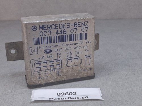 09602, Sterownik grzania świec Mercedes nr 000 446 07 07, HELLA 5HE 007 407-02 (2).jpg