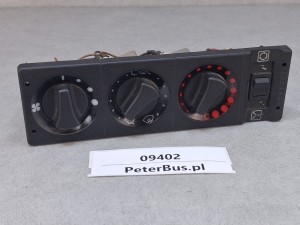 Panel sterowania ogrzewaniem MAN Compact 7000 Aurora 3355000006, 3 pokrętła, nr CBM 335-500-0009