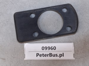 Podstawa, mocowanie klamki drzwi autobusu nr 5131 1 04, wymiary 12 x 6 cm, 4 otwory mocujące