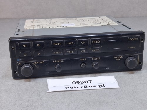 09907, Wzmacniacz autobusowy  BLAUPUNKT BCA 05, nr 7 607 005 200 5, panel sterownia RADIO, kaseta, CD, video - 100% sprawny  (1).jpg