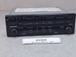 Wzmacniacz autobusowy  BLAUPUNKT BCA 05, nr 7 607 005 200 5, panel sterownia RADIO, kaseta, CD, video - 100% sprawny 