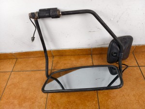 Lusterko zewnętrzne autobusu, na stelażu, dwa lusterka, możliwość montażu na LEWĄ lub PRAWĄ stronę, ślizg montażowy, wtyczka elektro, możliwość regulacji luster
