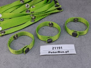 Zapinka do zasłon, uchwyt, obejma na jedną zasłonę autobusową - NOWA - wytrzymała, trwała, KOLOR zielony FLIX - pojedyncza