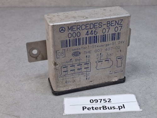 09752, Sterownik grzania świec Mercedes nr 000 446 07 07, HELLA 5HE 007 407-02 (4).jpg