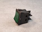 Przycisk, klawisz, włącznik 16A/24V, 4 PINy, zielony, symbol strzałki