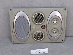 Panel nad fotelami pasażerów, indywidualne oświetlenie i nawiewy, pane serwisowy Mercedes Sprinter, ISUZU, BMC, 2 x nawiew, 2 x lampka, głośnik nr 65FU1105-008