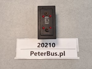 Kontrolka, wskaźnik zużycia klocków hamulcowych, na pulpicie autobusu, BOVA Futura FHD FLD, EURO 3 