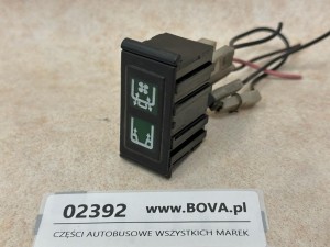Kontrolka świetlna wyciągów, nawiewów, pulpit kierowcy