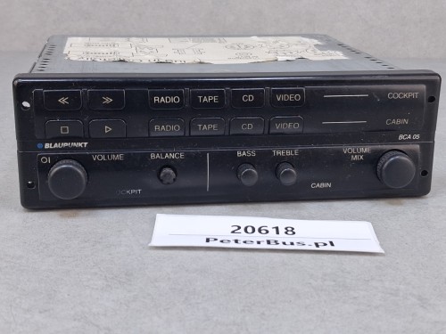 201618, Wzmacniacz autobusowy  BLAUPUNKT BCA 05, nr 7 607 005 200 5, panel sterownia RADIO, kaseta, CD, video - 100% sprawny  (9).jpg
